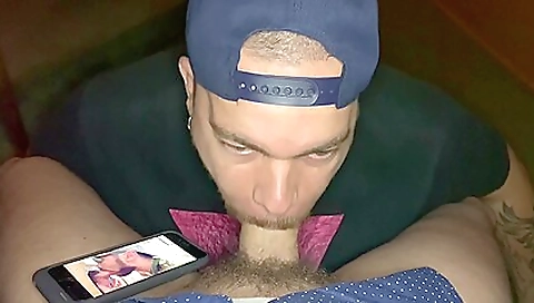 Amateurs blowjob and glory hole with a deepthroated pussy