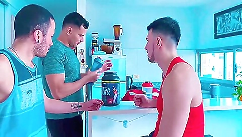 A latina hunk is fucking two hot chicks at the same time