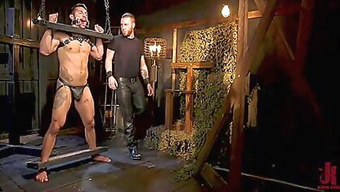 Bitchy brunette babe and a muscular cocker get fucked