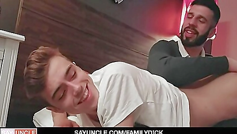Stepson gets nailed by his older stepdaddy and gets creampie