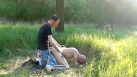 A tattooed brunette teen is having a great sex in the backyard