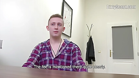 Amateur bareback interview for a male and his female interviewer