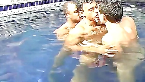 Two horny babes riding a thick black dick in a threesome