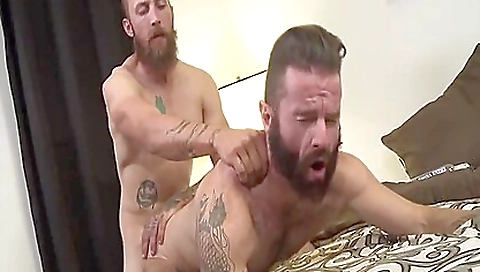 Hot brunette in tattooed pussy is getting her pussy fucked