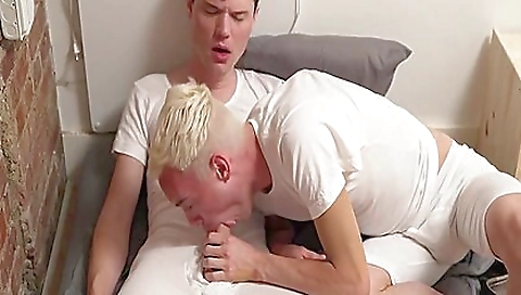 Blonde is getting a deep throated and fingered and pounded hard