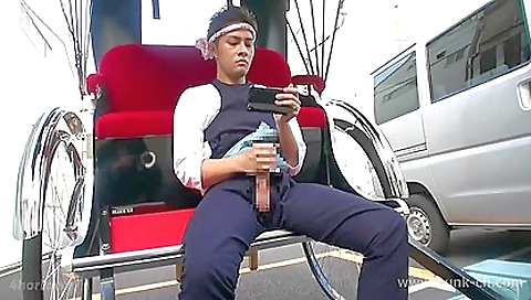 Japanese girl with small tits is riding a big cock