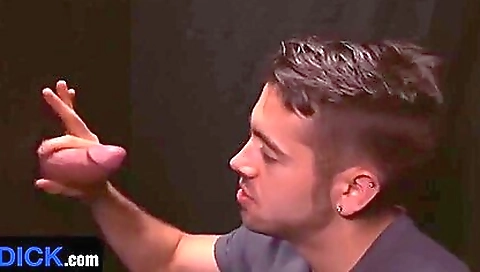 Stunning twinking girl is sucking on his huge dick