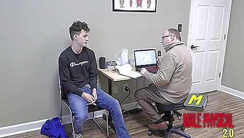 A brunette 18+ is having a full physical exam with her doctor