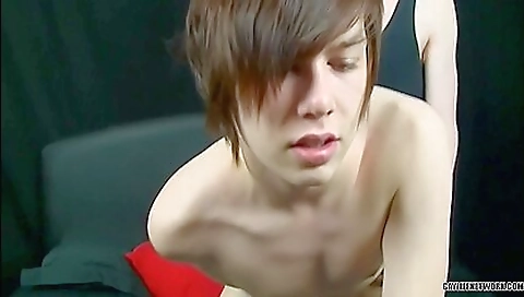 Big cock brunette is getting fucked in front of the camera