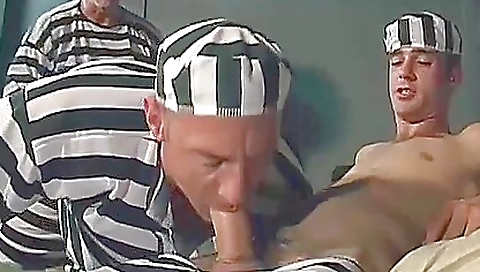 Oldy gets fucked in the prison yard with her friends