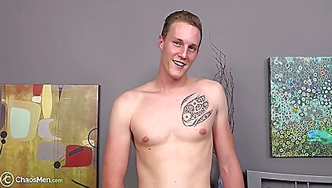 Busty brunette with tattoos in leg makes him crazy