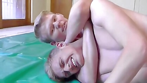Blonde and domination wrestling with amazing results