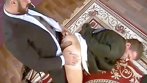 Hunk gets a creampie in a homemade blowjob and is rimmed