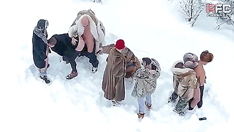 Amateur group sex with a brunette and a tattooed hunk